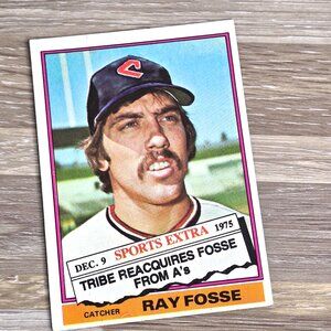 Ray Fosse Baseball Card 1976 Topps No. 554T Sports Extra
